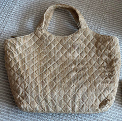 Fashionable straw beach bag