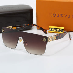 Luxury printed large frame lens sunglasses