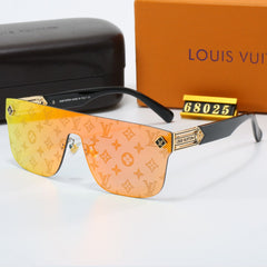 Luxury printed large frame lens sunglasses