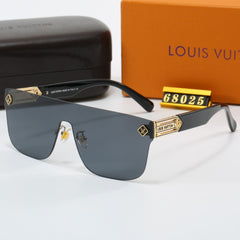 Luxury printed large frame lens sunglasses