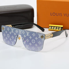 Luxury printed large frame lens sunglasses