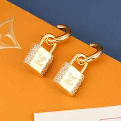 Love lock crystal earrings